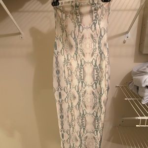 Snakeskin midi dress
